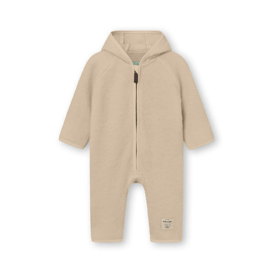 Mini A Ture MATJELA wool fleece jumpsuit-Sesame