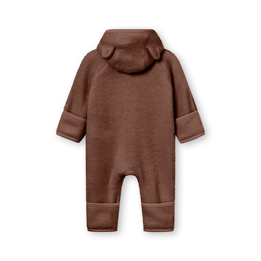 Mini A Ture MATJELA wool fleece jumpsuit-Chestnut Brown