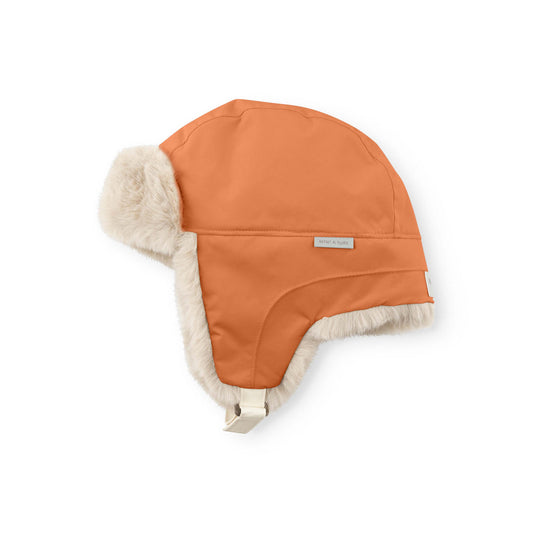 Mini A Ture MATCRISTER teddy lined winter hood- Leather brown