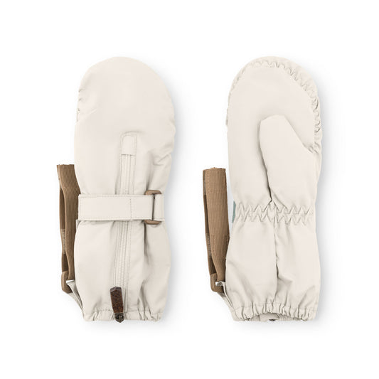 Mini A Ture MATCESAR fleece lined mittens- Angora cream
