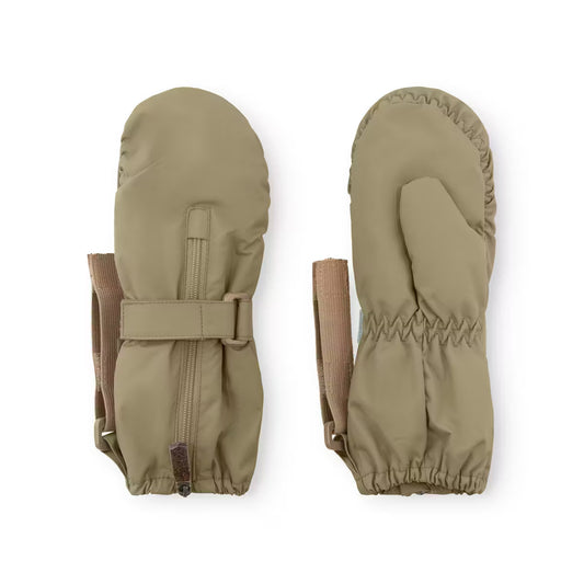 Mini A Ture MATCESAR fleece lined mittens-Aloe green