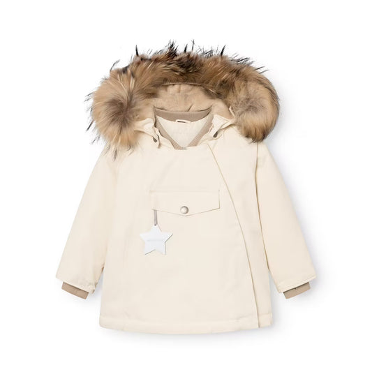 Mini A Ture MATWANG fleece lined winter jacket fur-  Angora cream