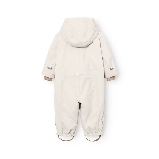 Mini A TureMATWISTI fleece lined snowsuit- Angora cream