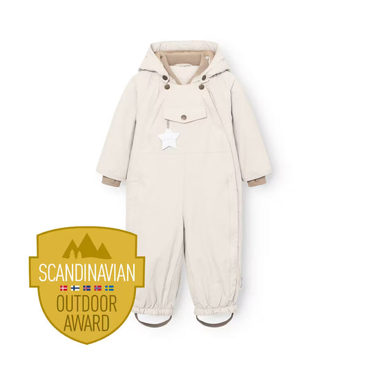 Mini A TureMATWISTI fleece lined snowsuit- Angora cream