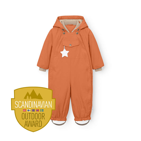 Mini A Ture MATWISTI fleece lined snowsuit- Leather brown