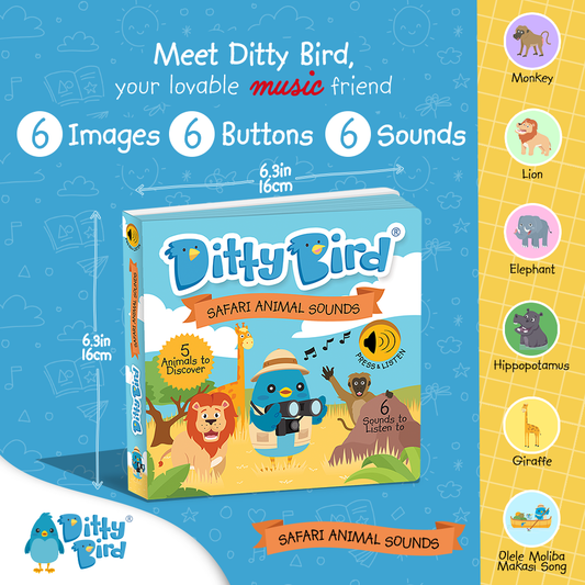 Ditty Bird Baby Sound Book: Safari Animal Sounds