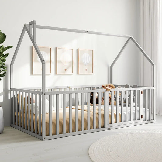 Kids House Gated Floor Bed Twin Size