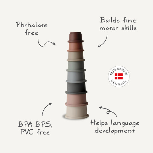 Mushie Stacking Cups Toy