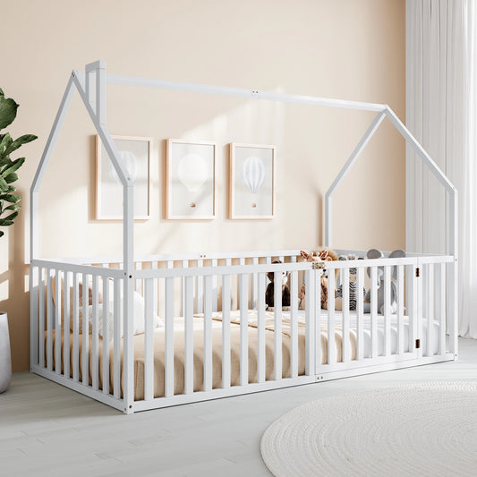 Kids House Gated Floor Bed Twin Size